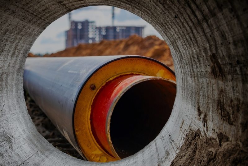pre-insulated district heating pipes